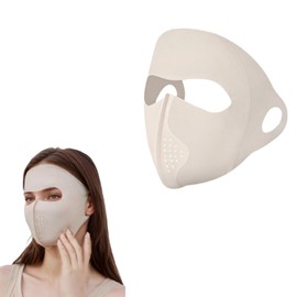 UPF 50+ Sun Protection Face Mask for Women Ice Silk Breathable UV Face Shield Mask Cover for Cycling Hiking Outdoor Sports (B1)