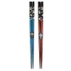 Couples Chopsticks Silver Cherry Blossom Flower Blue Red Paulownia Box
