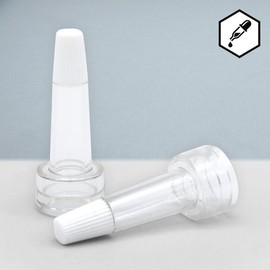 Cone-shaped ampoule stopper, transparent 13mm vial, essence storage lid, skin care / 꼬깔캡 앰플 마개 투명 13파이 바이알 에센스 보관 뚜껑 피부 관리