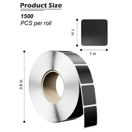 6000 PCS 1-Inch Black Target Stickers and Pasters for Shooting Practice, Adhesive Markers for Shooting Range Targets