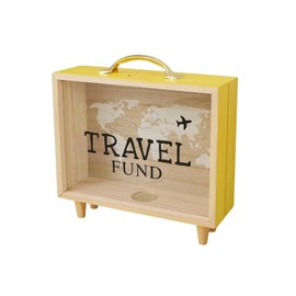 JZK Wooden coin bank money, bank money saving bank wooden money box party and home decoration for girls boys and family