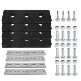 JomGorg 3/8inch Snow Blower Rubber Blade Impeller Modification Kit 4 Blade for 2-Stage Snow Blower