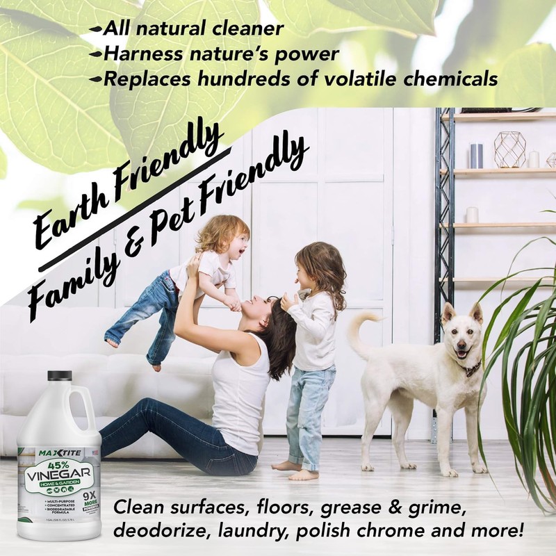 MAXTITE 45% Vinegar - Ultra-Strength Concentrate for Home & Garden