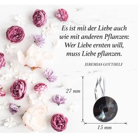 Rivoli 925 Silver Earrings Austrian Zirconia - Jewellery for Women and Girls - Drop Earrings Ideal for Gifts for Women Gift for Mother Wife Daughter, Sterling Silver, Crystal