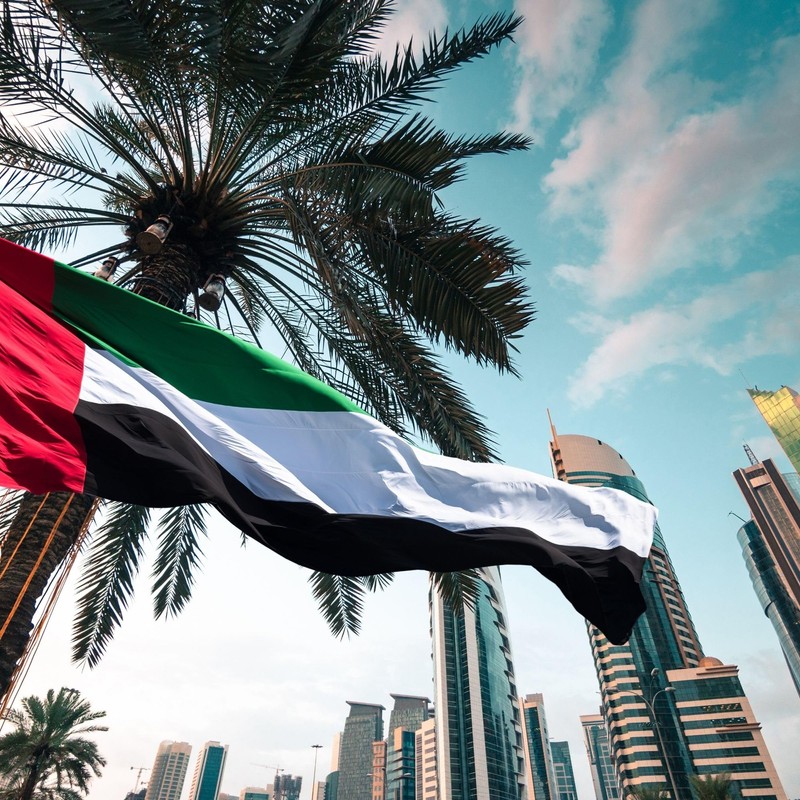 Runesol UAE Flag, 91x152cm, 3ft x 5ft, 4 Grommets, Eyelet