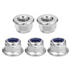 sourcing map M8x1.25mm Flange Nylon Insert Lock Nuts, 15Pcs 304