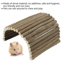 Small Animal Bendy Bridge, Chew Toy Extra Large Safe Exercise Guinea Pig Wooden Tunnel Teeth Cleaning for Chinchilla for Rabbit for Ferret (20 * 30CM)