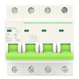 TOMG3-63 4P C type Miniature Circuit Breaker Leakage Protection Air Switch (20A)