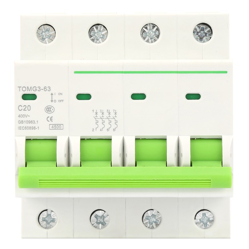 TOMG3-63 4P C type Miniature Circuit Breaker Leakage Protection Air