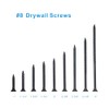 #8 x 2 Drywall Screws, #8 Wood Screws- Coarse Thread