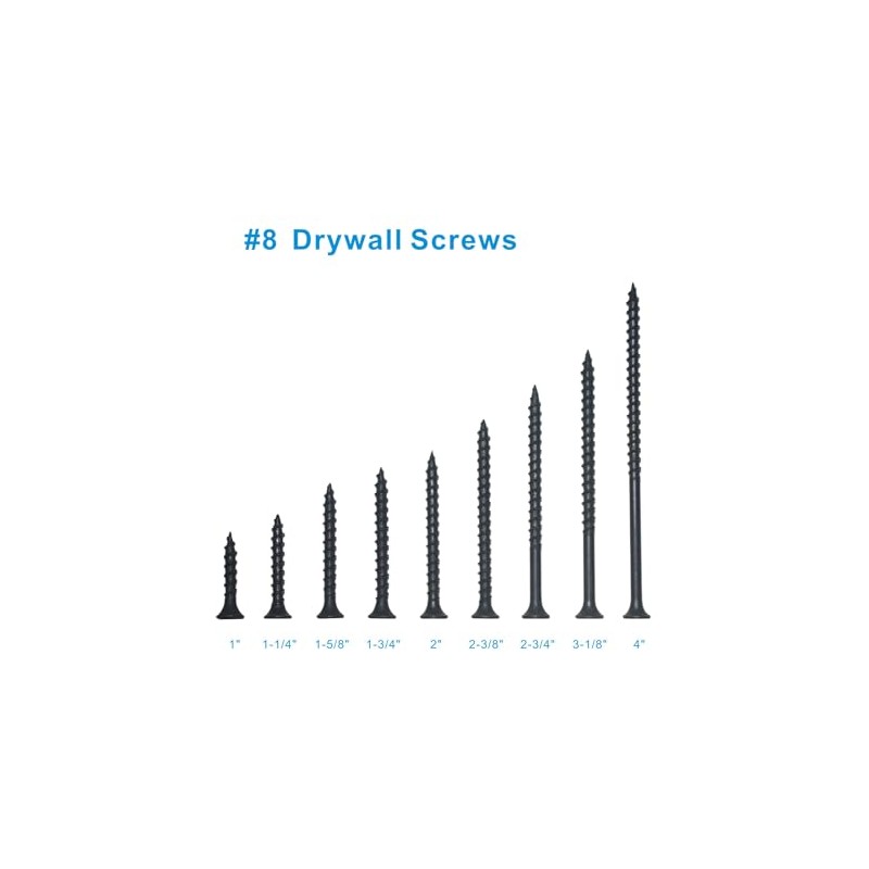 #8 x 2 Drywall Screws, #8 Wood Screws- Coarse Thread