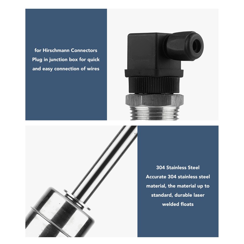 Water Level Controller Sensor Switch 150mm Double Ball Stainless Steel