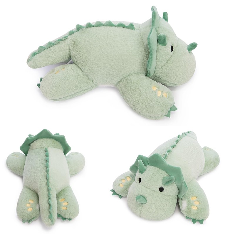 KOWSI® Microwavable & 2 LB Weighted Stuffed Triceratops Animals Plush