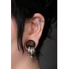 Pierced Owl Black Double Flared Tunnel Plugs in 316L Surgical