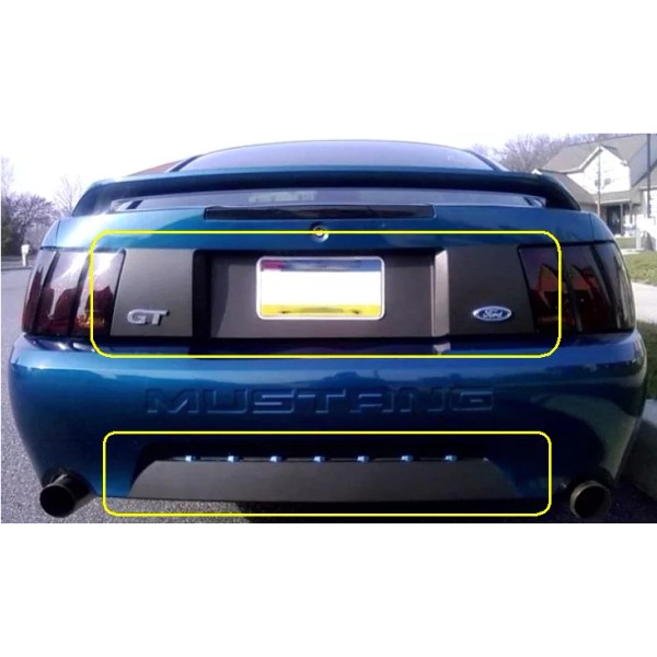Shepherd Enterprises 99-04 Mustang [BLM] Rear Black Out Panel Matte
