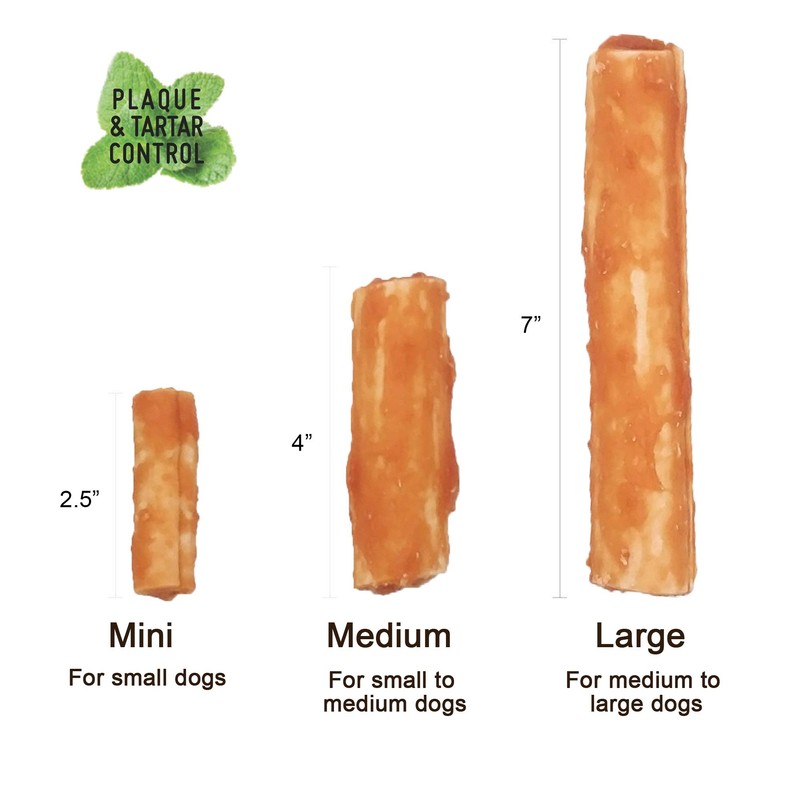 LuvChew Premium Dog Chew Treats Chicken Retriever Rolls for Large