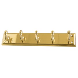 IMEX EL ZORRO B-76153 5 Hooks Hanger with Gloss Brass 250 x 48 mm