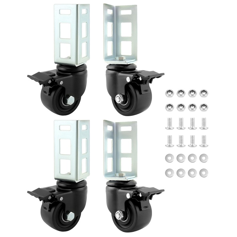 QWORK Storage Rack Caster Wheels, 4 Pack 3" Heavy Duty
