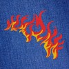 Fire Flames Patch for Iron-On or Sew On Iron-On Patch
