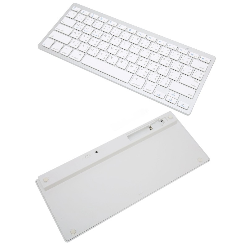 Wireless Keyboard English Thai Bilingual Portable Stylish Ultra Thin Silver