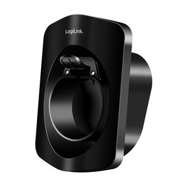 Electric Car Charger Wall Mount Bracket with Locking Cable Tray Black