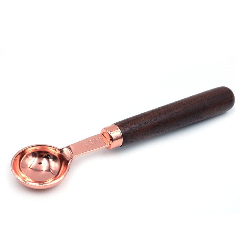 ANCLLO Stainless Steel Measuring Cups Set with Walnut Handle for