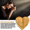 Sepnoic Prayer Bowl Heart Shaped, Prayer Bowl Wooden with Cross,