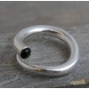 Onyx Sterling Silver Ring US Size 6 / Diameter 16.5