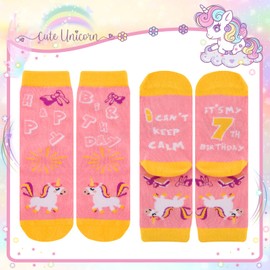 Birthday Gift for 7 Year Old Girl Cute Socks Gifts for 7 Year Old Girls Fun Novelty Girl Birthday Gifts Age 7 Kids Socks