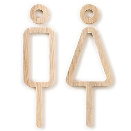 MOHEIM SIGNS RESTROOM Restroom Toilet Sign Men Women Men Women Women Pictogram (White Oak)