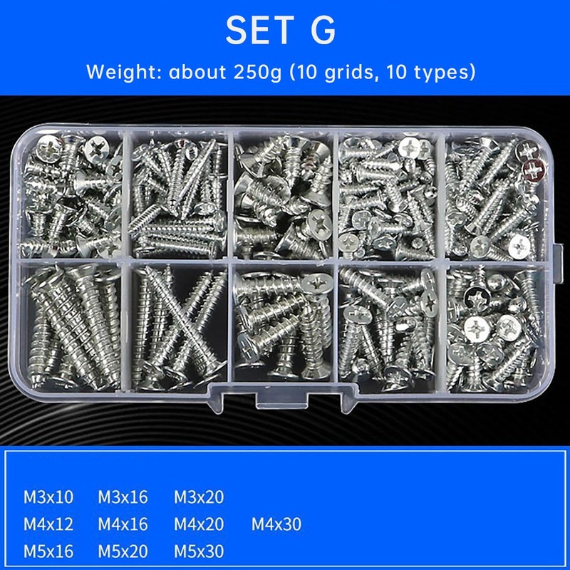 AIMALL Household Screw and Nut Kit - Complete Screw Box