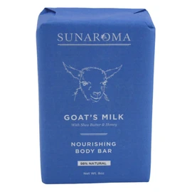 Sunaroma Soap Bar Goats Milk 8 Ounce (236ml) (6 Pack)