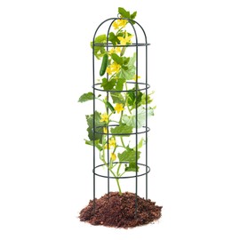 Trellis for Climbing Plants Outdoor, 75 Inch Tall Heavy Duty Metal Garden Trellis Tower Potted Cages for Flowers Fruits Vegetable Cucumber Tomato Potted Rose Clematis Pea Bean Raised Bed Trellises