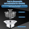 Sink Drain Strainer - Sink Stopper Drain, 3 in 1