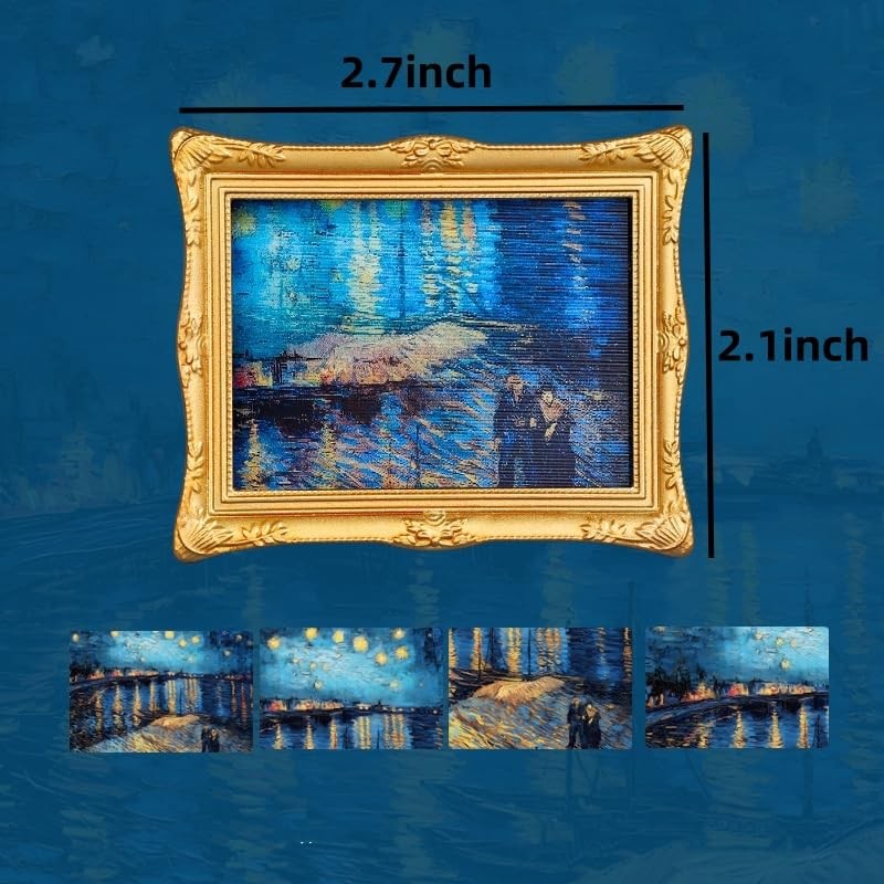 Fridge Refrigerator Magnets Picture Frames,World Famous Painting - Changeable Art