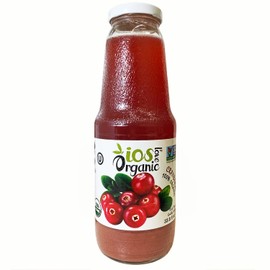 IOS Love Organic Juice - USDA Organic Certified - Cold Pressed, No Added Sugar, No Water, No Artificial Colors, No Preservatives, No Flavors Added, No Gluten - 33.8 Fl Oz (Cranberry, Pack of 2)