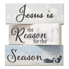 JennyGems Christmas Decor, Jesus Reason for the Season Wood Signs