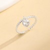White CZ Heart Toe Ring for Women 925 Sterling Silver