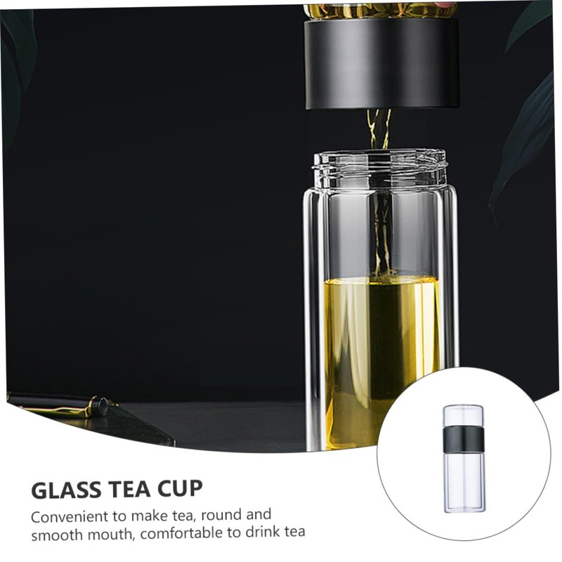 Ciieeo 1pc High Temperature Resistant Tea Infuser Bottle Portable Tea