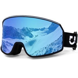 PITFEROCE OTG Ski Goggles Over Glasses Snowboard Goggles for Men Women Youth Anti Fog Lenses UV400 Protection