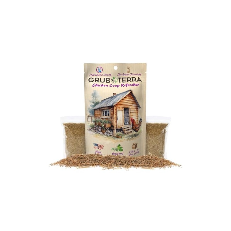 GrubTerra Coop Deodorizer Odor Eliminator for Chicken Pen Suitable for
