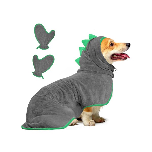 Bibykivn Dog Bathrobe, Adjustable Tightness Dog Bathrobe with Velcro Fastening,