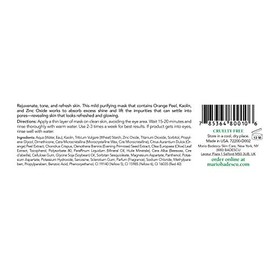 Mario Badescu Mascarilla tónica de naranja para piel mixta, grasa y sensible, mascarilla facial con arcilla de caolín y AHA que limpia profundamente los poros, reduce el exceso de brillo, 59 ml