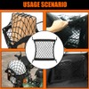LeGeYo Elastisches Gepäcknetz für E-Scooter/E-Bike 29×31cm Hochdehnbares Netz Schwarz