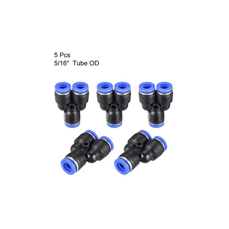 sourcing map Plastic Connect Splitter Push to Tube Fittings 8