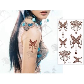 (Fantasy) THE FANTASY Tattoo Sticker Tribal Butterfly Tribal-9 [Regular] - 7 Types (hm539)