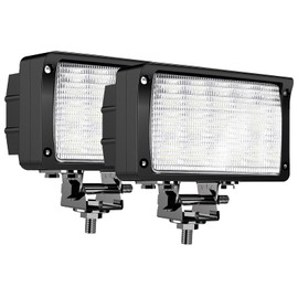 2PACKS 45W 4500LM Super Bright 12V 24V LED Work Flood Lights 6000K White,Waterproof Led Driving Fog Light for Truck Tractor Off-Road UTV Boat Trailer Lawnmower,Plug & Use DT Connector