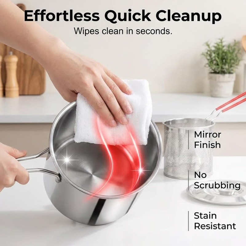 Compact Fry Pot with Filter Basket, Oil Filter Pot with
