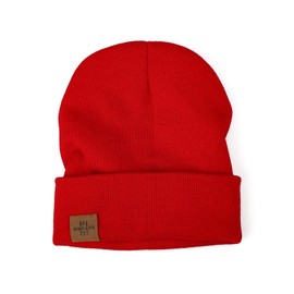 Winter Beanie Hats for Men and Women,Stretchy Daily Knit Hat,Gifts for Dad Mom (Red)