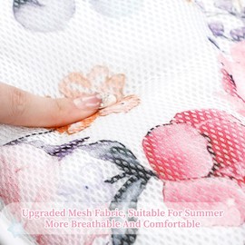 Pea Pod Summer Infant Car Seat Insert, 2 in 1 Baby Car Seat Head Body Support for Newborn Upgrade Mesh Baby Car Seat Insert Stroller Cushion for Boys Girls, Extra Soft and Breathable, Pink Floral